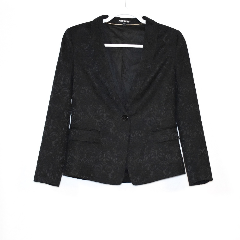 Donating 8/15 Express Blazer Black Size 2 - Picture 1 of 5